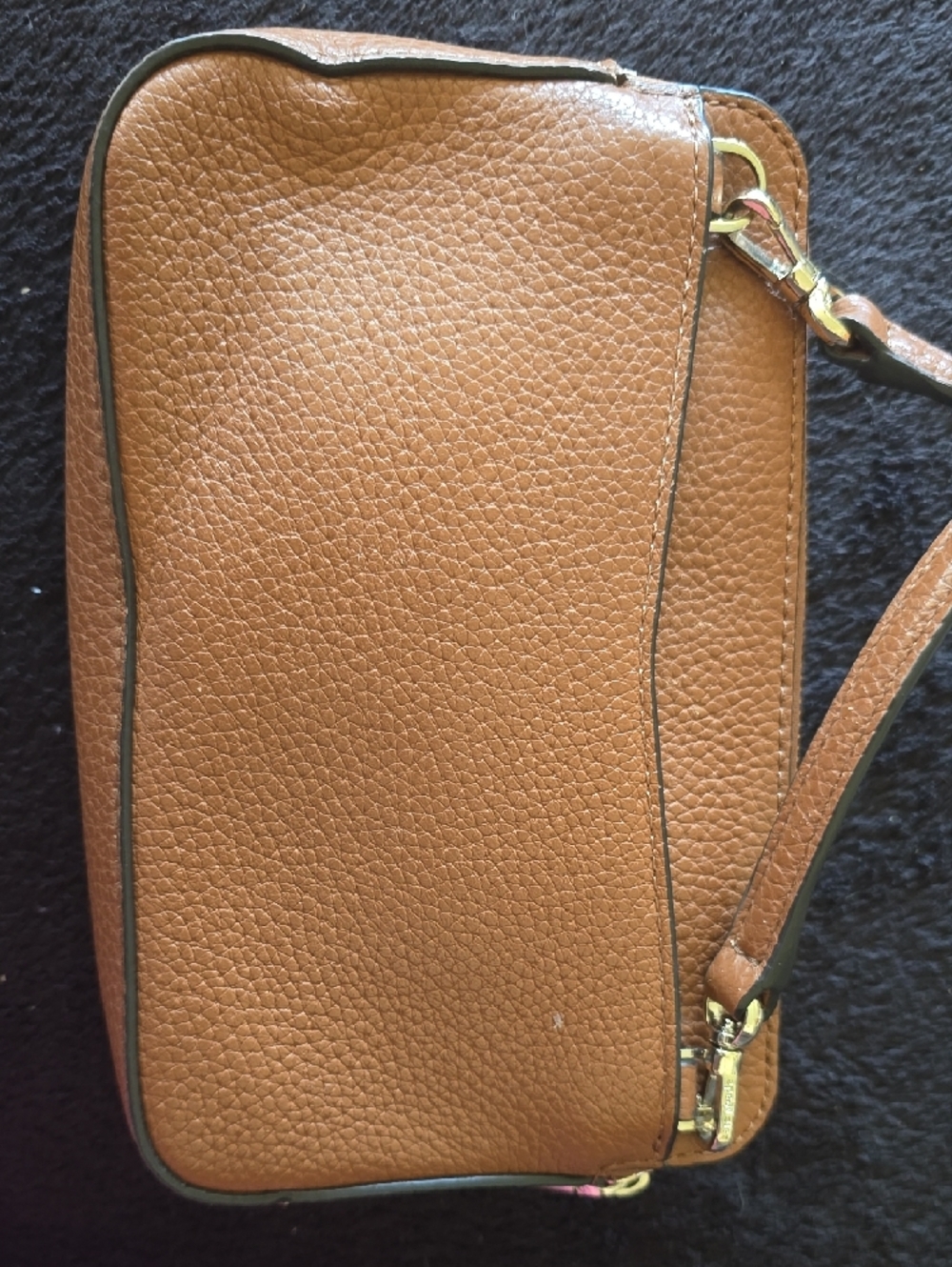 kate spade Pebbled Leather Crossbody in Tan with Gold Hardware - Picture 2 of 3